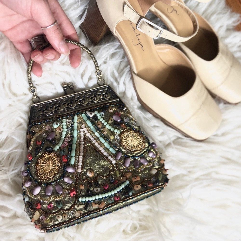 Vintage Beaded Embroidery Hand Bag